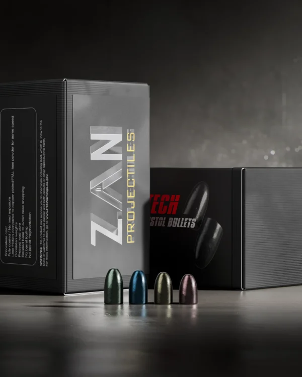 ZAN Tech Polymer Coated 9 mm pistol bullets